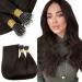 RUNATURE Nano Hair Extensions Human Hair Dark Brown Nano Ring Human Hair Extensions Brown Nano Tip Hair Extensions Remy Nano Human Hair Extensions 18 Inch 50 Gram 18" A-Nano-#2