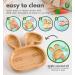 Bamboo Bunny Suction Plate for Baby and Toddler Feeding | Secure Suction | Ideal for Babies 6+ Months | Bunny Orange - Buy Online on GoSupps.com