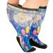 Gooi Extra Wide Diabetic Socks for Swollen Feet Colorful Diabetics Socks for Women and Men Plus Size 13-15 10-13 Loose Fitting Non Binding Top for Edema Neuropathy Lymphedema Cast Over The Calf