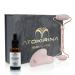 ATOKIRINA ATOKIRINA Beauty Kit Anti-Ageing Anti-Wrinkle Rose Quartz Roller and Gua Sha with Concentrated Serum Hyaluronic Acid 3P Natural Stones for Face Massage Eyes and Cleavage Made in Italy