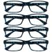 The Reading Glasses Company Blue Tortoiseshell Readers Value 4 Pack Men Women UVR4092BL +2.50