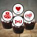 PRECUT I Love You Cupcake Toppers Edible Mini Valentines Day Cake Decorations Edible Valentine Cake Decorations Engagement Cupcake Decoration Anniversary Cake Topper Proposal Decoration (24) - Buy Online on GoSupps.com