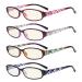 Eyekepper 4 Pack Small Lens Computer Reading Glasses for Women Blue Light Blocking Readers +1.50 +1.50 Blue Light Blocking-b40-4 Pairs
