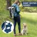 Bonza Large Collapsible Dog Bowl 1000 mL - Sturdy Reinforced Rim - Navy Blue | Includes Carabiner & Water Bottle Holder Keychain - Buy Online on GoSupps.com