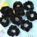 VENUSTE Black Scrunchies for Women Premium Velvet Scrunchy for Hair Elastic Thick Bands Soft Ropes Ponytail Holder Hair Accessories 12 Pack - Buy Online on GoSupps.com
