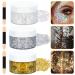 3Pcs Holographic Body Glitter Gel with 3 Makeup Brushes 50ml Mermaid Sequins Sparkling Liquid Eyeshadow Sequins Glitter for Face Body Eye Hair DIY Art Festival Party Makeup Decoration
