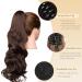 Buy Gairyan 50cm Ponytail Hair Extensions | Long Curly Claw Clip-in Wavy Synthetic Hair - Dark Brown & Dark Auburn - Buy Online on GoSupps.com
