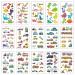 Apeso Kids Temporary Tattoos Kit - 30 Sheets, 300Pcs Cute Fake Tattoo Stickers, Waterproof Birthday Party Favor - Dinosaur, Sea Animal & Vehicle Themes - Buy Online on GoSupps.com
