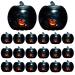 Fovolat Pumpkin Halloween Plates | Black Scary Pumpkin Paper Plates - 9Inch Pumpkin Shaped Dinner Platter Supplies for Autumn Tableware for Candy Treat Cake Snack
