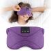 Flashmen Bluetooth Sleep Mask with White Noise Timer Sleep Mask for Side Sleeper Block Out Light Cooling Weighted Eye Mask with Bluetooth Headphones for Women Girl (Purple)