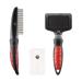 Mikki puppy & dog grooming set with slicker brush comb and flea comb - gentle grooming starter set