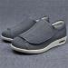 Adjustable Men's Diabetic Slippers - Wide Air Cushion Lightweight Walking Shoes for Elderly with Arthritis & Swollen Feet - Size 11, Dark Grey - Buy Online on GoSupps.com