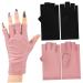 PAMINGONO 2 Pairs UV Gloves Manicure Gloves Nail Gloves Nail Art Accessory UV Rays Gloves Gel Nail Gloves UV Nail Gloves Fingerless Gloves Nail Art Supplies Nail