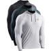 NELEUS Men's Dry Fit Athletic Workout Running Shirts Long Sleeve Large 5071 Dark Grey/Light Grey/Slate Grey 3 Pack