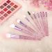 Buy Glitter Crystal Makeup Brush Set - 10Pcs Rose Pink Sparkle Brushes | Premium Cosmetic Brush Kit for Foundation Eyeshadow & More | International Shipping Available - Buy Online on GoSupps.com
