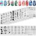 KADS Nail Stamp Plates Set - 20Pcs Leaves Flowers Animal Chinese Style Nail Art Stamping Templates - Buy Online on GoSupps.com
