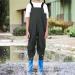 Buy Waterproof Waders for Kids | Adjustable Half-Body PVC waders with Boots - Perfect for Boys & Girls | Army Green Size 34 - Buy Online on GoSupps.com