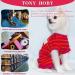TONY HOBY Dog Pajamas 4 Legged Onesies Soft Cotton Jumpsuit (Rose Red & Orange, Medium) - Female/Male Dog Pajamas - Buy Online on GoSupps.com