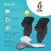 Biped Health Heel Pads - Self-Adhesive Cushions for Oversized Shoes | Anti-Slip Heel Protectors | Prevent Blisters & Discomfort - Z2807 (Black) - Buy Online on GoSupps.com