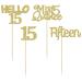 Gold Glitter 15th Birthday Cupcake Toppers - 24Pcs Quincea era Cake Decorations - Buy Online on GoSupps.com