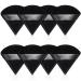 8PCS Velvet Triangle Powder Puff, Triangle Wedge Soft Makeup Setting Powder Puff for Face Exquisite Makeup Eyes Contouring, for Loose Mineral Body Powde Velvet Cosmetic Foundation Makeup Tool- Black