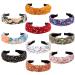 Jaciya Headbands for Women Girls Hairband 10pcs Knotted Headband for Women Top Knot Turban Hair Bands Wide Polka Dot Yellow Orange Blue White Green Grey Purple One size