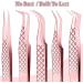 5-Piece Rose Gold Eyelash Extension Tweezers Set - Straight and Curved Tips, Stainless Steel Precision Tweezers for False Lashes, Eyelash Volume, and Extension Application - Buy Online on GoSupps.com