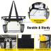 Vorspack Large Clear Tote Bag - Stadium Approved 12x12x6, Perfect for Work and Beach - Black - Buy Online on GoSupps.com