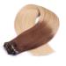 Tape In Hair Extensions #4/60 Ombre - 40cm - 100% Remy Real Hair - 40 Bricks 4cm Wide - Tress by Novon Hair Extensions - International Shipping Available - Buy Online on GoSupps.com