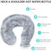 Bauer Professional 63719 Neck and Shoulder Hot Water Bottle with Faux Fur Cover - Relieve Pain and Relax Muscles - Dark Grey - Buy Online on GoSupps.com