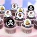 PRECUT Pirate Edible Cupcake Toppers - Pirates Theme Premium Thickness SWEETENED VANILLA - wafer card disc cake decorations (24) - Buy Online on GoSupps.com