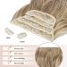 Feshfen Clip-In Hair Extensions - 4PC Synthetic Wavy Extensions Caramel Brown & Beige Blonde 50 cm for Women - Buy Online on GoSupps.com