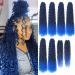 8 Packs New Goddess Locs Crochet Hair 22 inch Blue River Locs Crochet Hair Faux Locs Crochet with Curly Hair in Ends Boho Faux Locs Synthetic Hair(22inch T1B/Blue) 8 packs/lot(New Goddess Locs) T1B/Blue