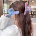 Plush Hair Claw Clips Set - Large Hair Clips for Thick Hair, Women & Girls - Colorful Fashion Faux Fur Hair Accessories in Blue, White, Purple - Buy Online on GoSupps.com
