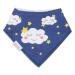 Dotty Fish Baby Bandana Bibs. Drool Bibs. Super Absorbent Teething Bibs for Girls Boys Unisex. Organic Cotton Bibs. One Size Clouds