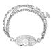 MunsteryAid Customized Medical Alert ID Chain Bracelet for Women with Free Engraving Personalized Emergency Identification Medical ID Bracelet Medical Alert Jewelry 6.0 to 9.0 Inches 7.0 Inches White Color Symbol