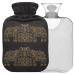 Naanle African elephant hot water bottle with reference warm and cold therapy Transparent hot water bottle 1l heat bottle for bed hand feet heat pain relief