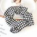 Checkered Plaid Scrunchies Set - Black White Checkerboard Hair Ties (3 Pcs) - Buy Online on GoSupps.com