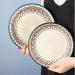 Dinner Plates 18-Piece Kitchen Dinnerware Set Retro Geometric Pattern Dinner Plate Sets Elegant Ceramic Dinnerware Set Reactive Glaze Service for 6 Plates Kitchenware - Buy Online on GoSupps.com