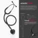 MDF Acoustica Deluxe Dual Head Stethoscope | Lightweight | Free Parts for Life | Lifetime Warranty | All Black (BlackOut) - Buy Online on GoSupps.com
