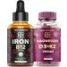 New Elements Liquid Iron with B12 & Magnesium Gummies with D3 K2