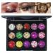 BOOBEE 15 colors glitter eyeshadow palette highly pigmented eye make-up palette long-lasting shimmer metallic eyelid shadow sparkling make-up set waterproof C15