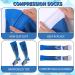 Compression Stockings for Men & Women - 20-30 mmHg for Varicose Veins - Support for Sports Travel & Pregnancy - 4 Pairs in Black/Blue (Size 40-46) - Buy Online on GoSupps.com