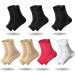 Geyoga 7 Pairs Compression Foot Sleeves Ankle Compression Socks for Foot and Heel Pain Relief for Everyday Use with Arch Support Men and Women (Size L, Size XL)