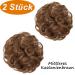 Jjstar 2-Piece Hair Part with Rubber Band - Dutt Hair Tie & Extensions for Messy Bun | Chestnut Brown Hair Accessories for Women & Girls - Buy Online on GoSupps.com