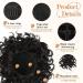 RUWISS Short Curly Drawstring Ponytail Extension Synthetic Hair Bun for Women, Black Brown to Black Color - Buy Online on GoSupps.com