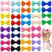 Suxgumoe Dog Hair Bows 36Pcs Mixed Colors Dog Hair Bows with Elastic Rubber Bands Cute Dog Grooming Bows Puppy Hair Accessories for Long Hair Pet Dogs Cats