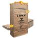 30 Gallon Kraft Lawn and Leaf Bags (5 Pack) Eco-Friendly Heavy Duty Large Paper Trash Bags, Tear Resistant Yard Waste Bags for Grass Clippings, Wet and Dry Leaves, Weeds, and Twigs - Stock Your Home
