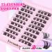 DIY Eyelash Extension Clusters - Wispy Individual Lashes 8-15mm | D Curl 72pcs | Yawamica - Buy Online on GoSupps.com
