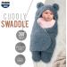 Cuqoo Super Soft Blue Thermal Swaddle Baby Blanket for Newborn | 100% Cotton Baby Essentials for Newborn | Newborn Swaddle Sleeping Bag - Buy Online on GoSupps.com